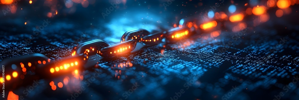 Aufkleber closeup view of a glowing electronic circuit board with luminous digital connections,intricate proce