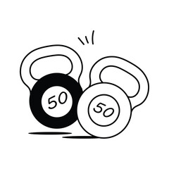 Download this premium icon of gym kettlebell, weight ball vector design