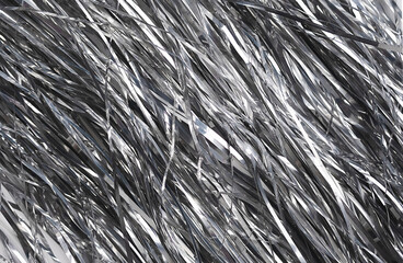 Shiny metallic strips creating reflective background texture.