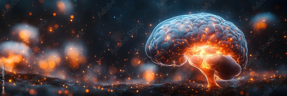 Poster conceptual image depicting the idea of intelligence controlling and influencing human beings through