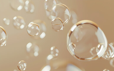 Fototapeta premium Water droplets and bubbles