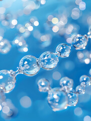 Water droplets and bubbles