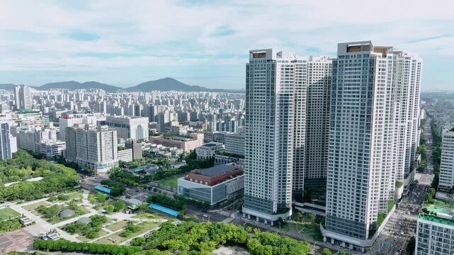 apartment complex in Bucheon City that was shot by aerial