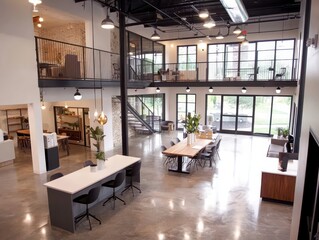 Dynamic startup workspace buzzing with young professionals, creativity, and collaborative energy.