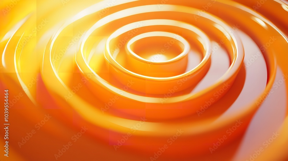 Poster a mesmerizing abstract vortex of orange hues, drawing the viewer into a hypnotic swirl of color and 