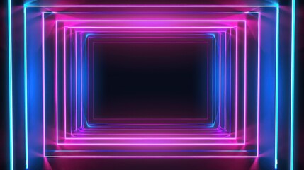 Neon Lights Abstract Tunnel