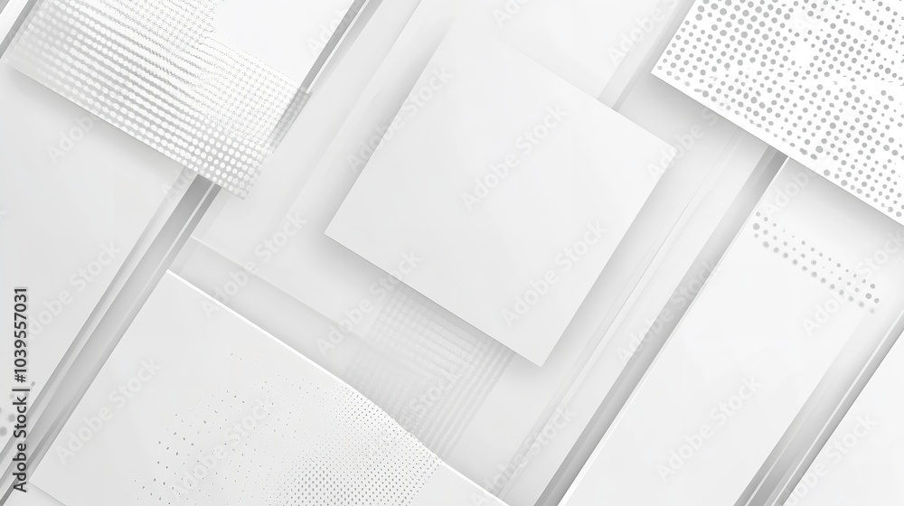 Aufkleber white background with minimalistic geometric patterns.