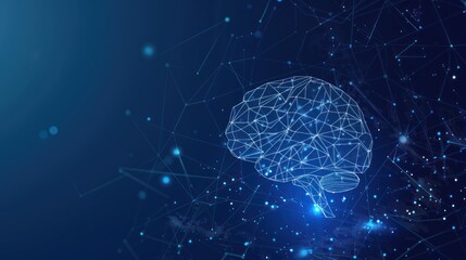 Abstract Brain Network Illustration