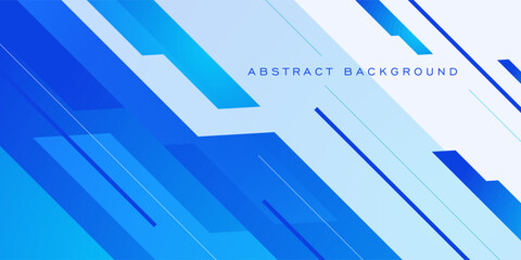Abstract blue and white banner background. Simple geometric design. Bright color background. Eps10 vector