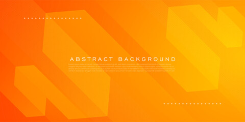 Abstract 3D orange background with diagonal shapes. Dynamic shapes pattern design. Eps10 vector