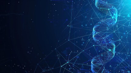 Digital DNA Helix on Abstract Geometric Network