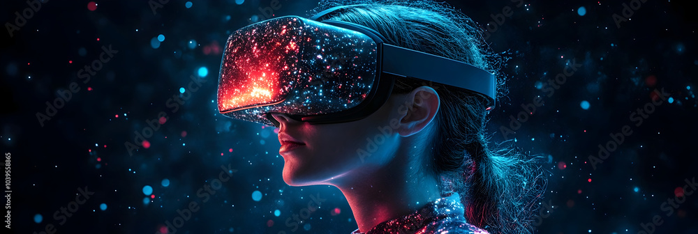 Aufkleber futuristic control simulation manipulating humanity through virtual reality dystopian concept of tec