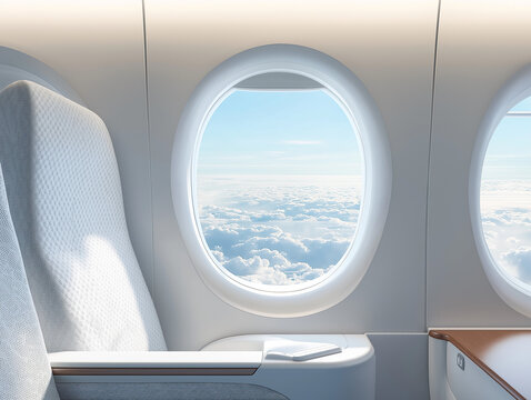 Podr&oacute;ż lotnicza - wnętrze samolotu