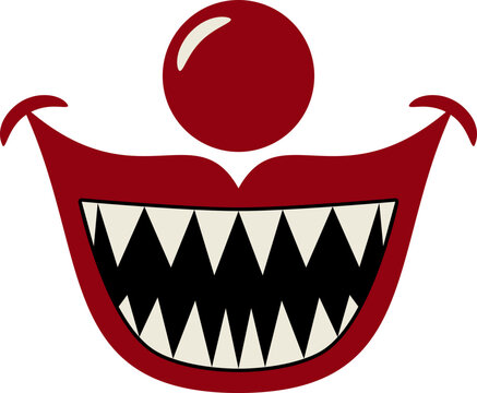recommend clip art: Scary Clown Face Illustration