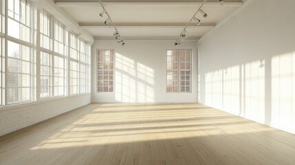 Fototapeta premium Bright and Airy Empty Room with Natural Light