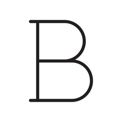 Bold icon Flat line illustration