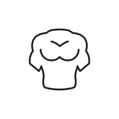 Body icon Flat line illustration