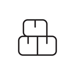 Boxes icon Flat line illustration