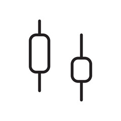 Candle stick icon Flat line illustration