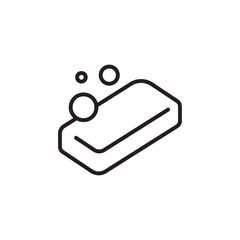 Cleaning soap icon Flat line illustration
