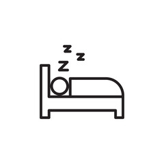 Deep sleep icon Flat line illustration