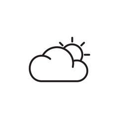Day icon Flat line illustration