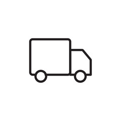 Delivery truck icon Flat line illustration