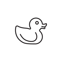 Duck icon Flat line illustration