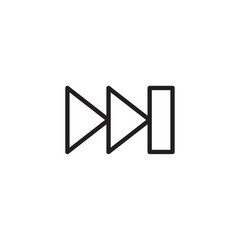 Fast forward icon Flat line illustration