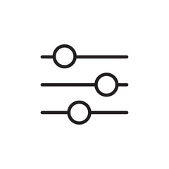 Filter icon Flat line illustration