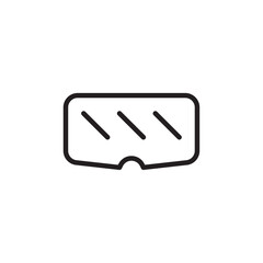 Goggles icon Flat line illustration