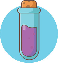 Chemical Liquid Vector Icon Illustration. Science Icon Concept White Isolated. Flat Cartoon Style Suitable for Web Landing Page, Banner, Sticker, Background
