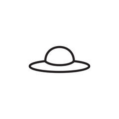 Hat icon Flat line illustration