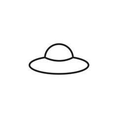 Hat icon Flat line illustration