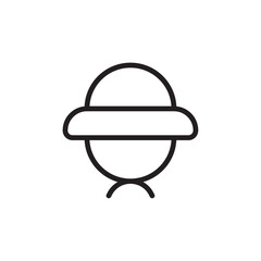 Hat icon Flat line illustration