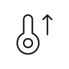 Heat icon Flat line illustration