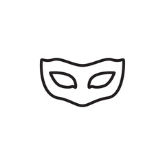 Mask icon Flat line illustration