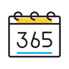 Vector multicolor icon for Annual