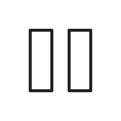 Pause icon Flat line illustration