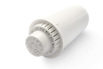 Filter for water isolated on white