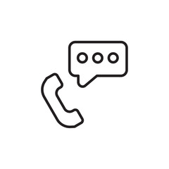 Phone call icon Flat line illustration