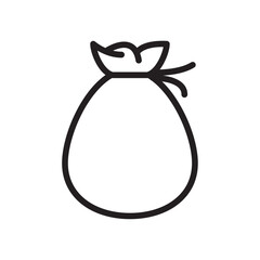 Pocket bag icon Flat line illustration