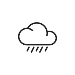 Rain icon Flat line illustration