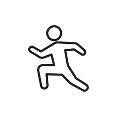 Running icon Flat line illustration