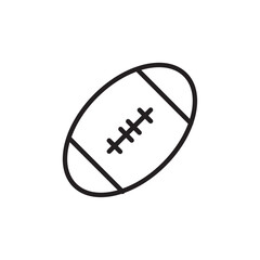 Rugby icon Flat line illustration