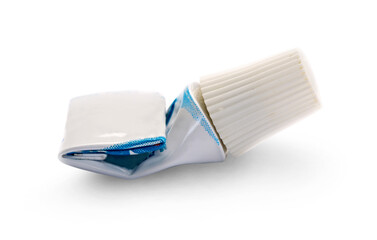 Used tube isolated on white