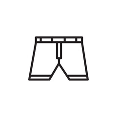 Short icon Flat line illustration