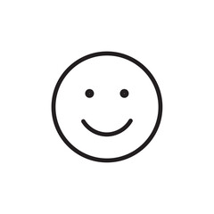 Smile icon Flat line illustration