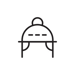 Snow cap icon Flat line illustration