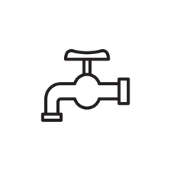 Tap icon Flat line illustration